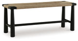 Acerman - Black / Natural - Accent Bench by Signature Design by Ashley® | Bel Furniture