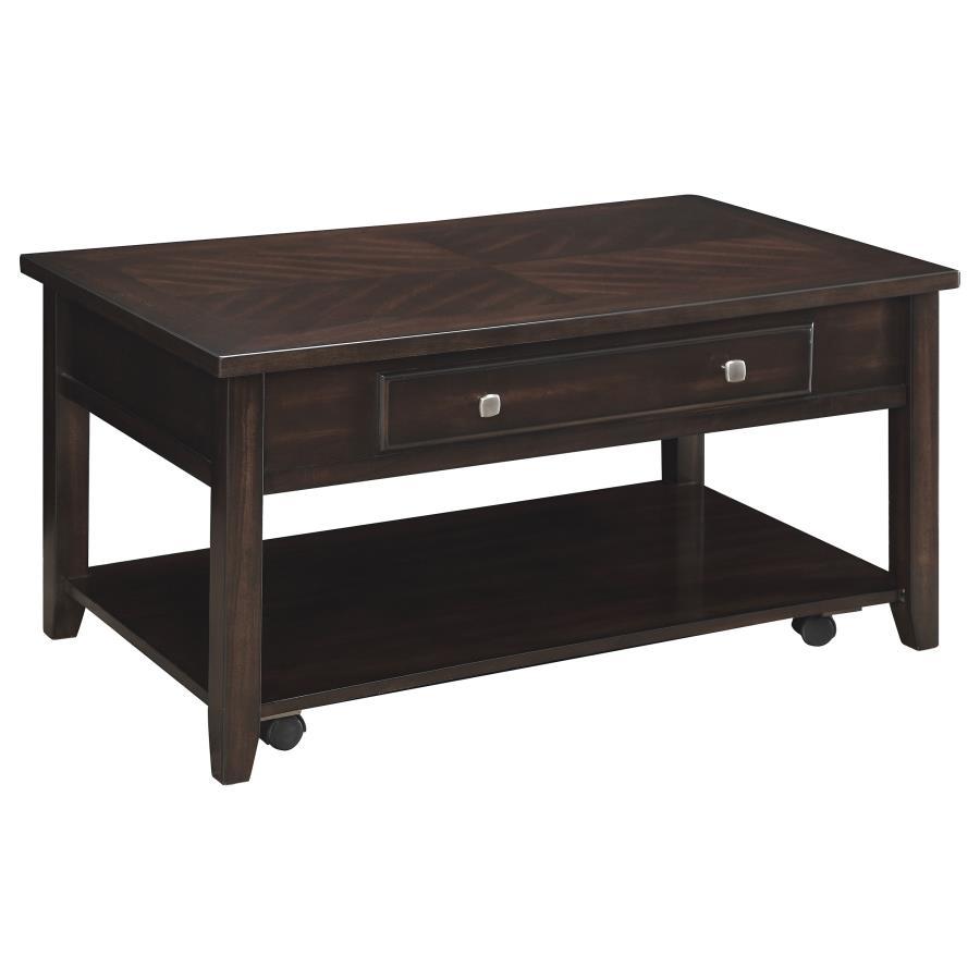 Bradford - Rectangular Wood Lift Top Coffee Table - Walnut