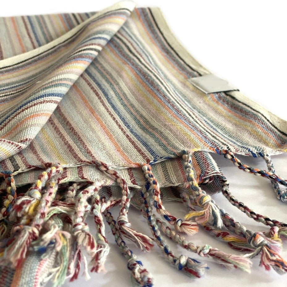 Striped Design Turkish Beach Blanket - Multi Colored