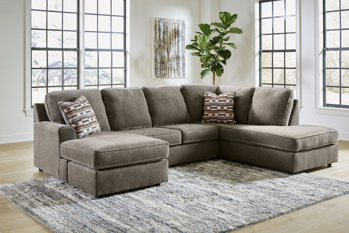 O'phannon - Sectional Beige 2 Pc. Right-Arm Facing Corner Chaise Sectional by Signature Design by Ashley® | Bel Furniture
