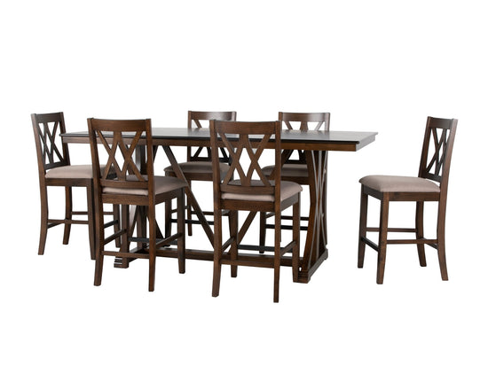 7 PIECE COUNTER HEIGHT DINING ROOM SET - BEL Furniture