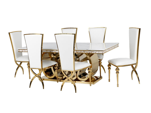 7 PIECE DINING ROOM SET by Mollai Collections | Bel Furniture