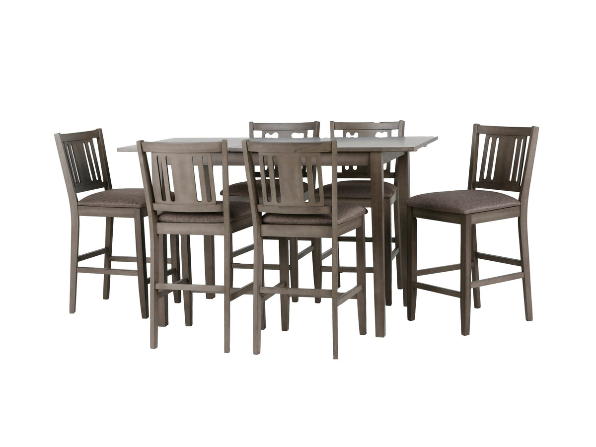 7 Pice Counter Height Dining Set by Mollai Collections | Bel Furniture