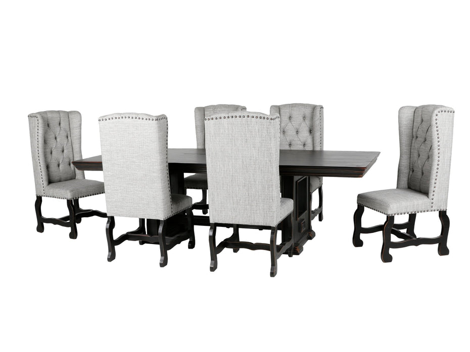 7 PIECE DINING TABLE SET - BEL Furniture