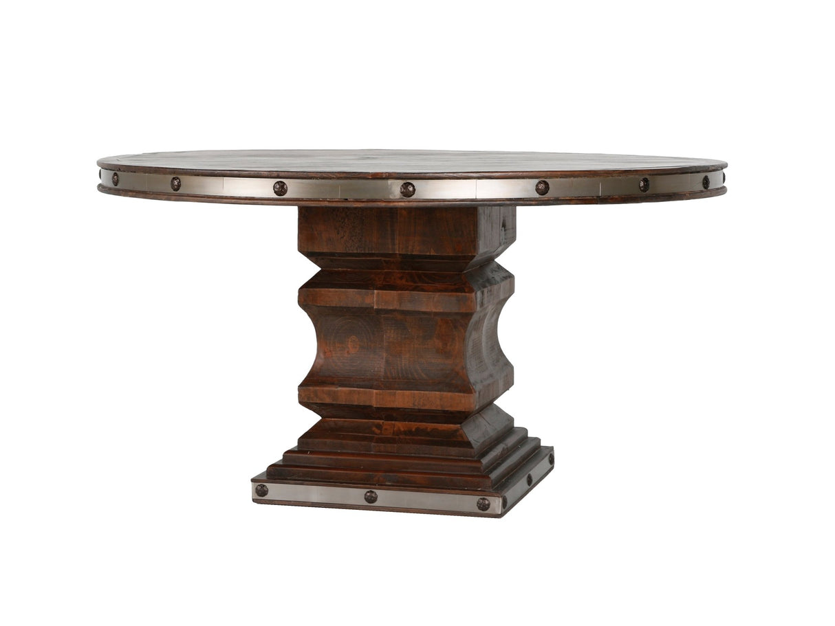 HACIENDA 7 PIECE ROUND DINING ROOM SET by Mollai Collections | Bel Furniture