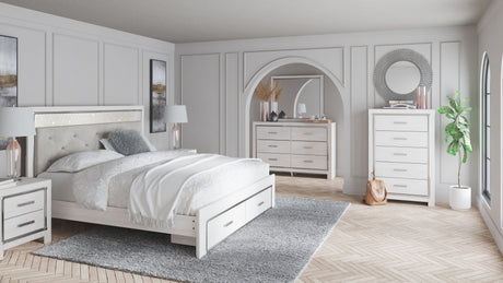Altyra - Upholstered Storage Bedroom Set White King by Signature Design by Ashley® | Bel Furniture