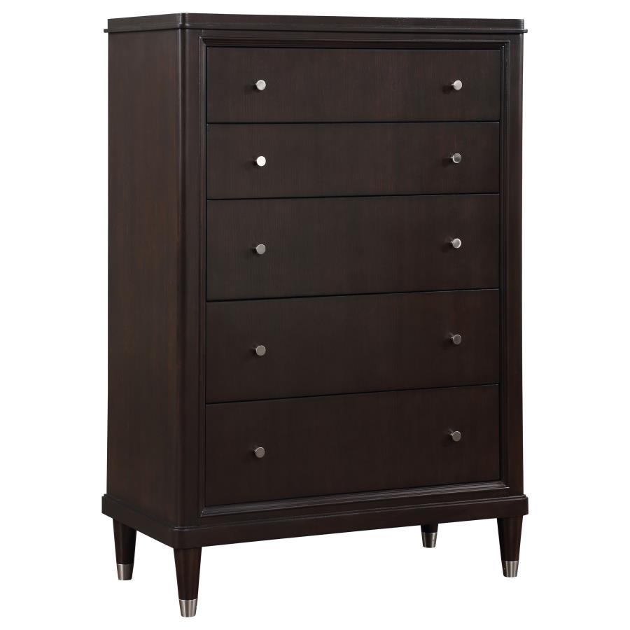 Emberlyn - 5-Drawer Bedroom Chest - Brown by Coaster Fine Furniture | Bel Furniture