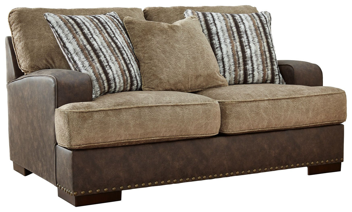 Alesbury - Chocolate - Loveseat by Signature Design by Ashley® | Bel Furniture
