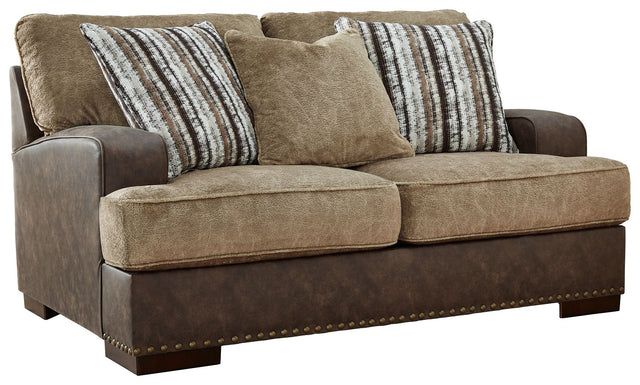 Alesbury - Chocolate - Loveseat by Signature Design by Ashley® | Bel Furniture