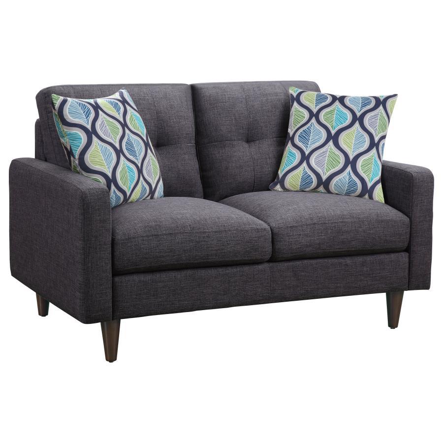 Watsonville - Tufted Back Loveseat - Gray