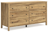 Bermacy - Light Brown - Six Drawer Dresser by Signature Design by Ashley® | Bel Furniture
