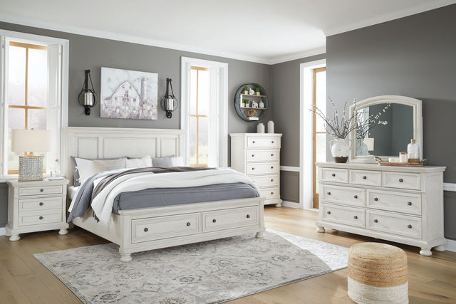 Robbinsdale - Panel Storage Bedroom Set White by Signature Design by Ashley® | Bel Furniture