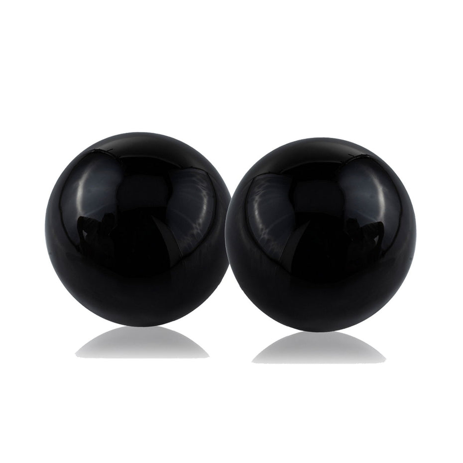 Enameled Aluminum Decorative Sphere - Black