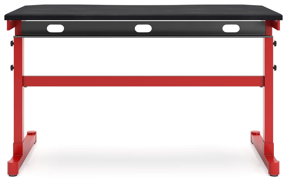 Lynxtyn - Red / Black - Adjustable Height Desk