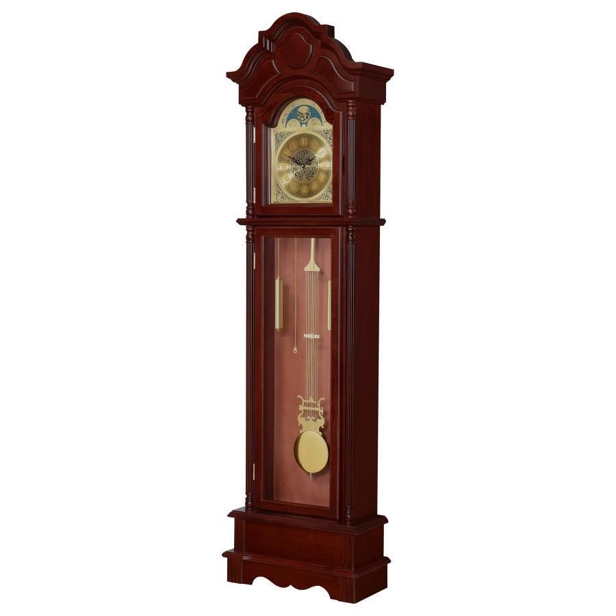 Diggory - Grandfather Clock - Brown Red And Clear