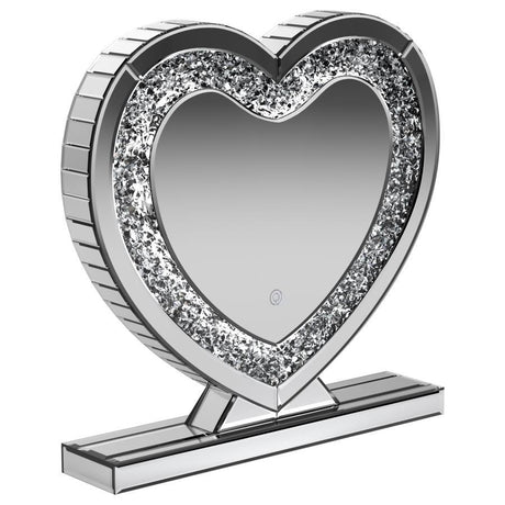 Euston - Heart Shaped Vanity Mirror - Silver by CoasterEveryday | Bel Furniture