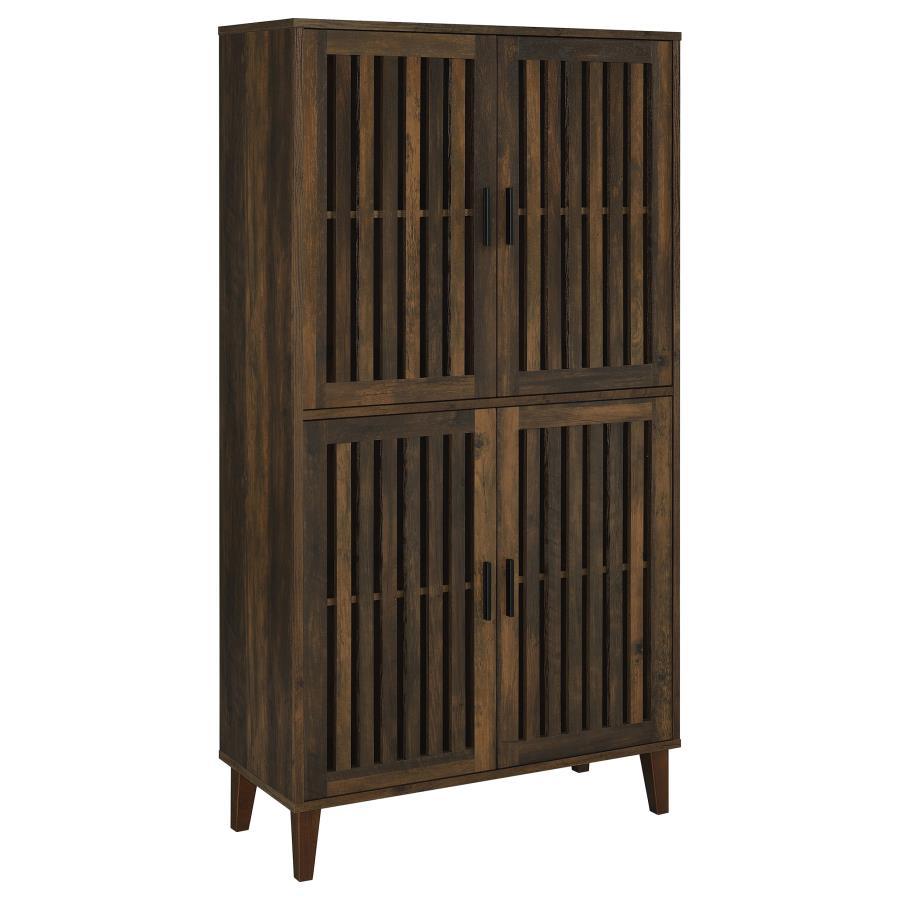 Elouise - 4 Door Engineered Wood Tall Accent Cabinet - Dark Pine by Coaster Fine Furniture | Bel Furniture