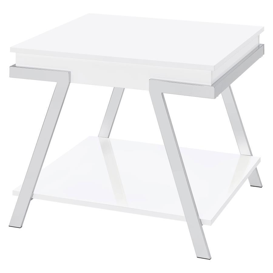 Marcia - End Table - White High Gloss