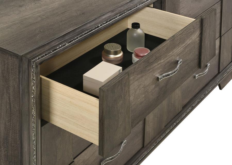 Janine - 6-Drawer Dresser - Gray