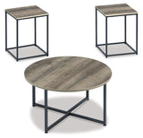 Wadeworth - Brown / Beige - Occasional Table Set (Set of 3) by Signature Design by Ashley® | Bel Furniture