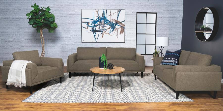 Rilynn - Upholstered Track Arms Sofa Set