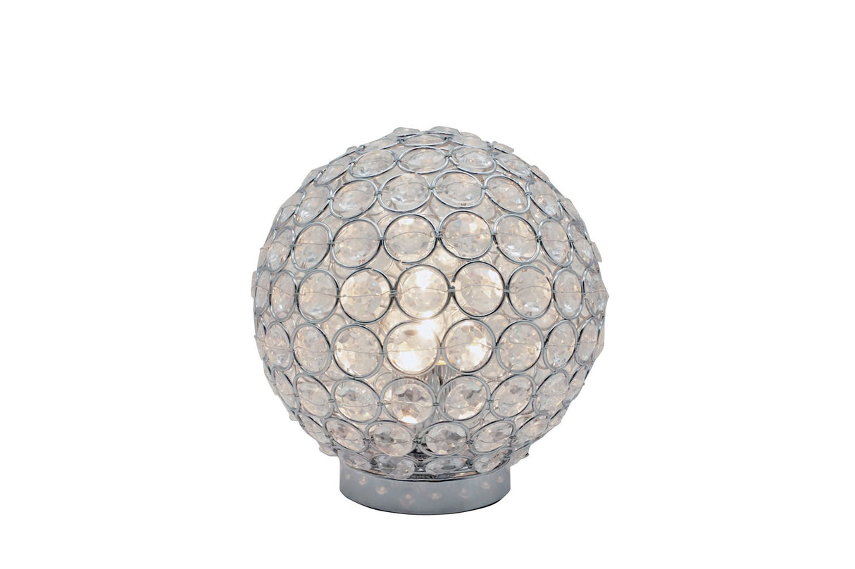 Crystal Globe - Table Lamp - Pearl Silver by Crown Mark | Bel Furniture