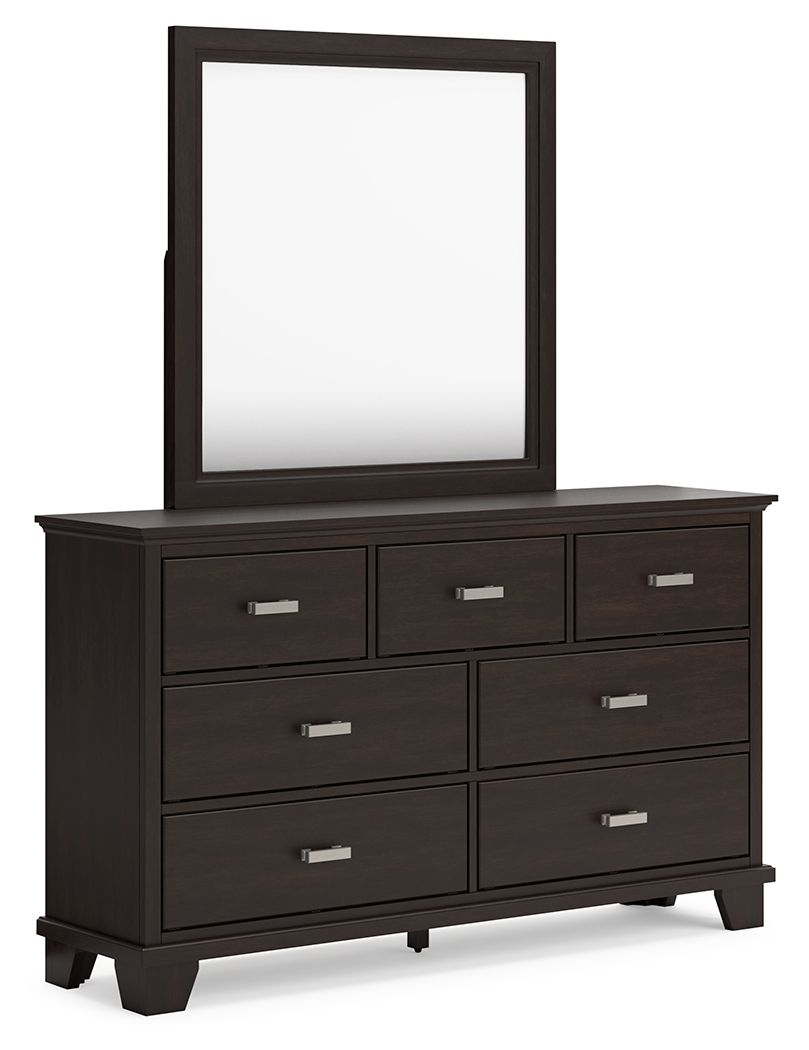 Covetown - Dark Brown - Dresser And Mirror by Signature Design by Ashley® | Bel Furniture