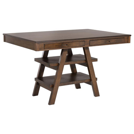 Dewey - Rectangular Counter Height Dining Table - Walnut by CoasterEssence | Bel Furniture