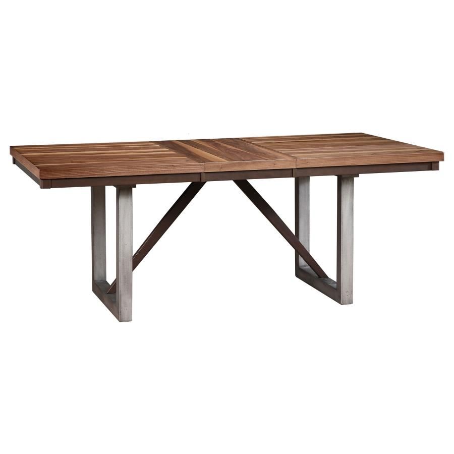 Spring Creek - Extension Dining Table - Natural Walnut by CoasterEssence | Bel Furniture
