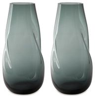 Beamund - Vase - 13" Light Blue 2 Piece by Signature Design by Ashley® | Bel Furniture