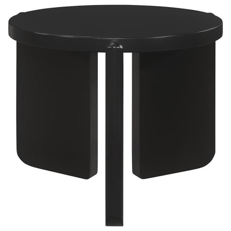 Cordova - Round Solid Wood End Table - Black by Coaster Fine Furniture | Bel Furniture