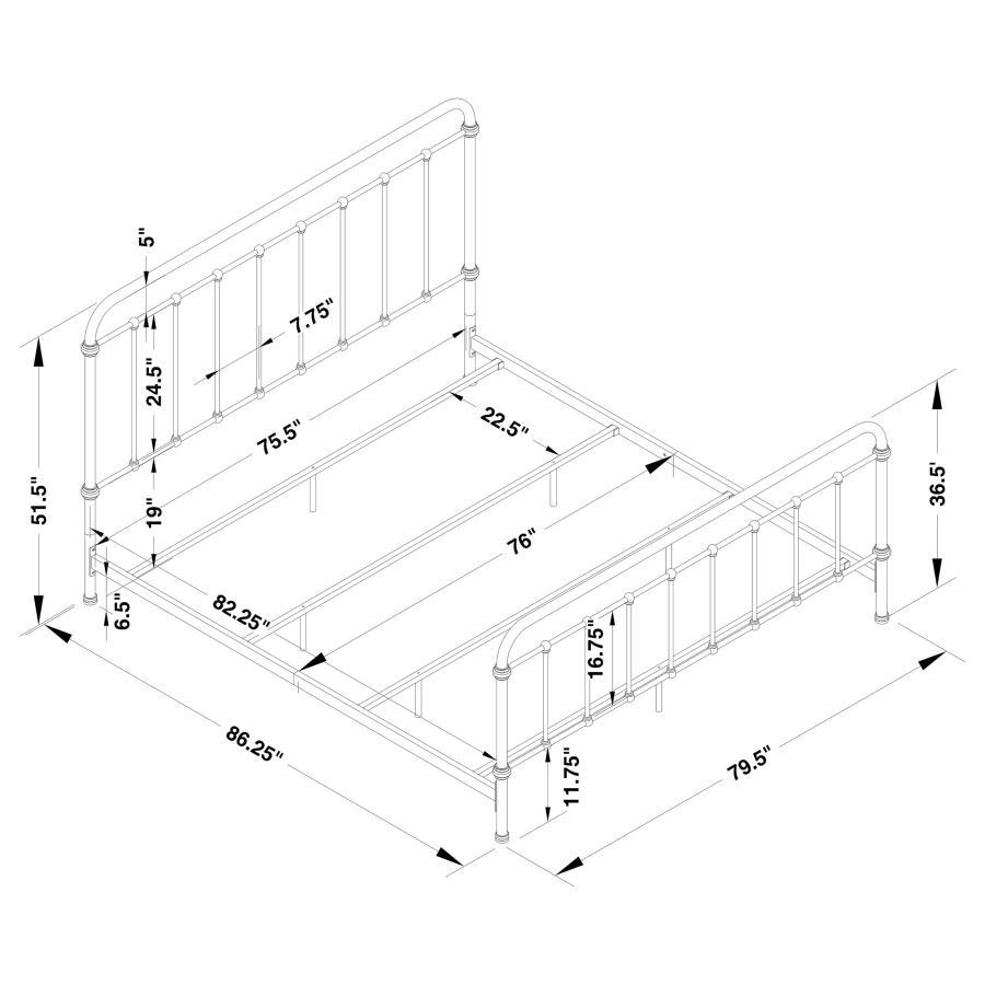 Livingston - Panel Metal Bed