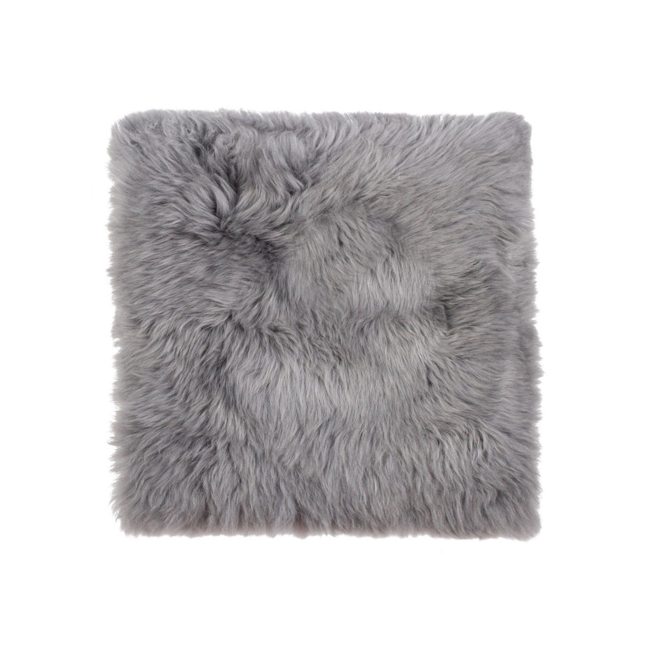 Seat Chair Cover - Gray Natural - Sheepskin