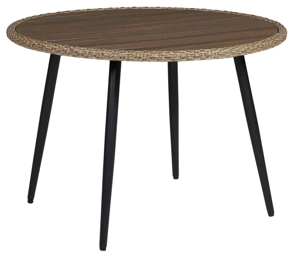 Amaris - Brown / Black - Round Dining Table by Signature Design by Ashley® | Bel Furniture