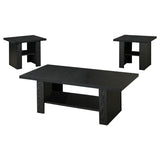 Rodez - 3 Piece Engineered Wood Coffee Table Set - Black Oak by CoasterEveryday | Bel Furniture