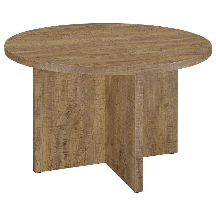 Jamestown - Round Composite Wood Dining Table - Mango by CoasterEveryday | Bel Furniture