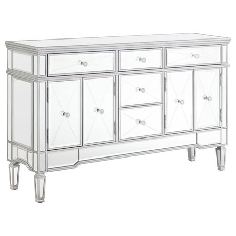 Duchess - 5-Drawer Mirrored Storage Accent Cabinet - Silver by CoasterElevations | Bel Furniture