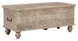 Fossil Ridge - Beige - Storage Bench by Signature Design by Ashley® | Bel Furniture