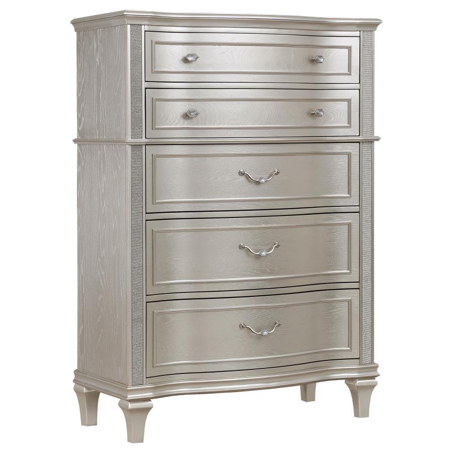 Evangeline - 6-Drawer Bedroom Chest - Silver Oak by CoasterElevations | Bel Furniture