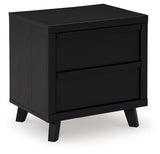 Danziar - Black - Two Drawer Night Stand by Signature Design by Ashley® | Bel Furniture