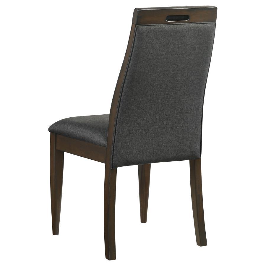 Wes - Upholstered Side Chair (Set of 2) - Gray And Dark Walnut