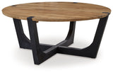 Hanneforth - Brown - Round Cocktail Table by Signature Design by Ashley® | Bel Furniture