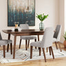 Lyncott - Butterfly Extension Table Set Dark Brown 5 Pc. Extension Table, 4 Gray Side Chairs by Signature Design by Ashley® | Bel Furniture