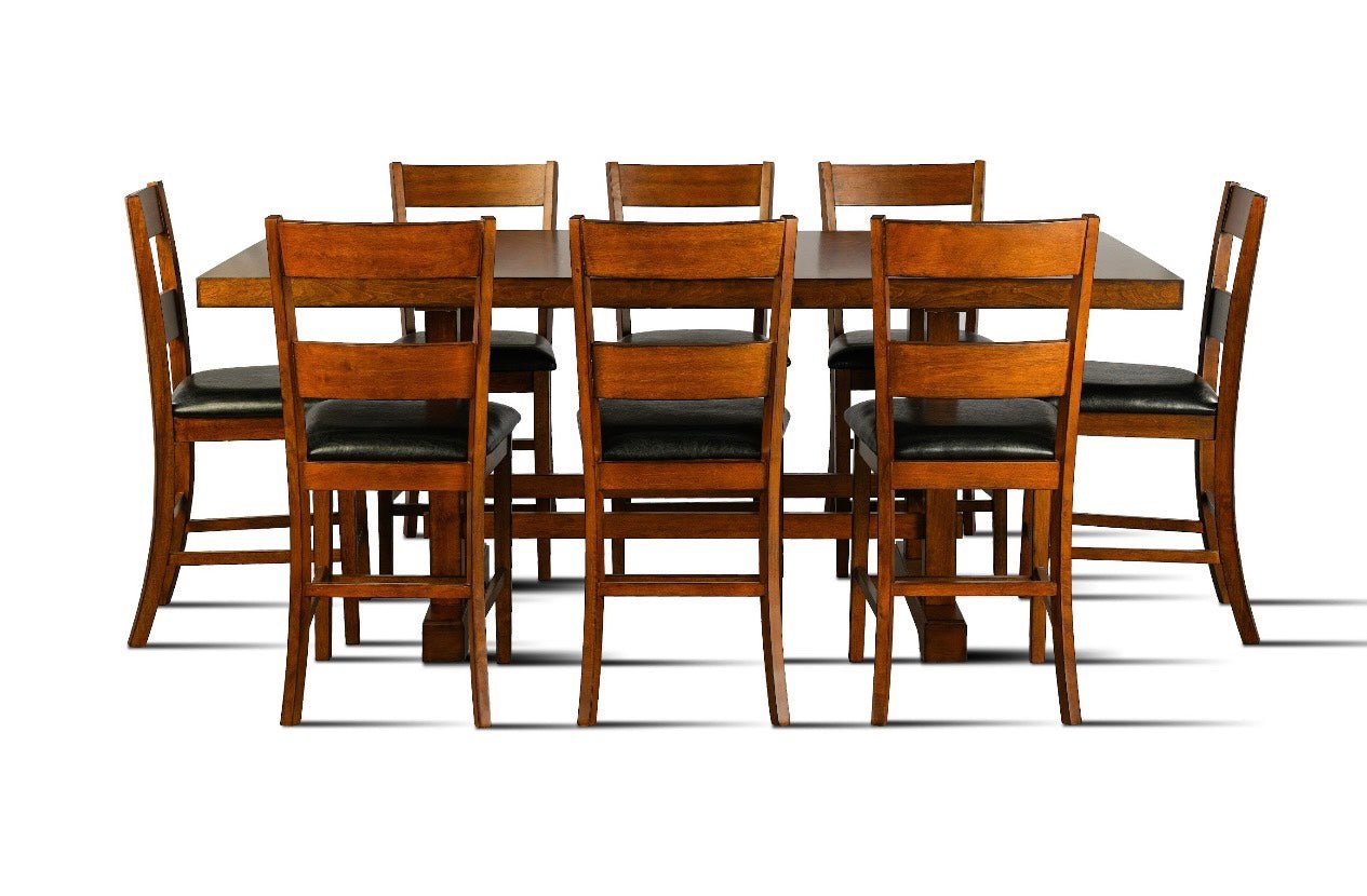 9-Piece Counter Height Dining Table Set - BEL Furniture