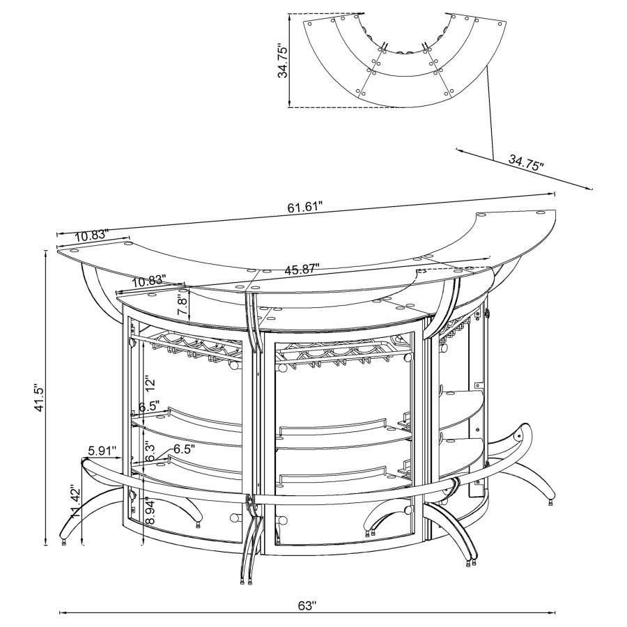 Dallas - 3 Pc. Bar Unit Set