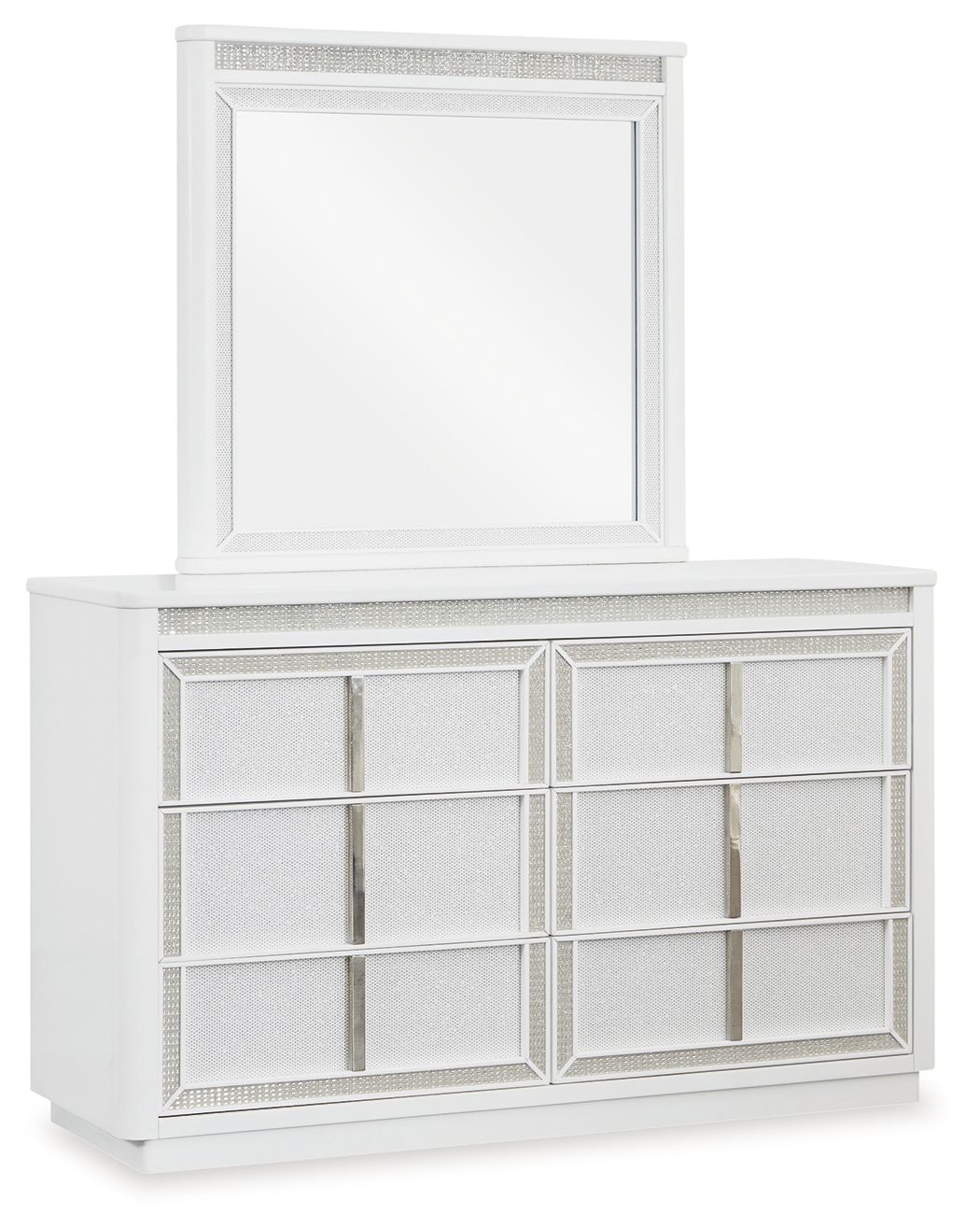 Chalanna - White - Dresser And Mirror by Signature Design by Ashley® | Bel Furniture