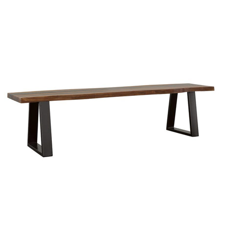 Ditman - Live Edge Wood Dining Bench - Gray Sheesham by CoasterElevations | Bel Furniture