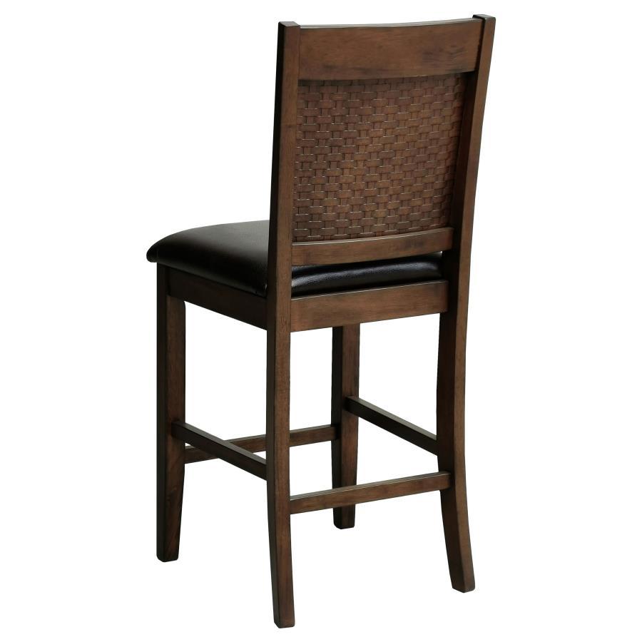 Dewey - Upholstered Counter Chair (Set of 2) - Walnut