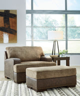 Alesbury - Living Room Set Dark Brown 2 Pc. - Chair And A Half, Ottoman by Signature Design by Ashley® | Bel Furniture