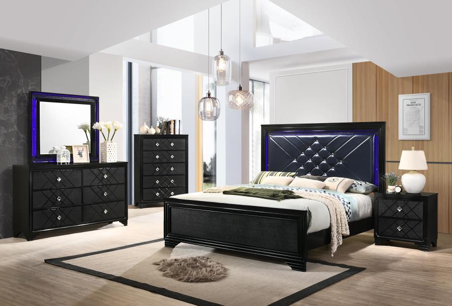 Penelope - 5-Drawer Bedroom Chest - Midnight Star